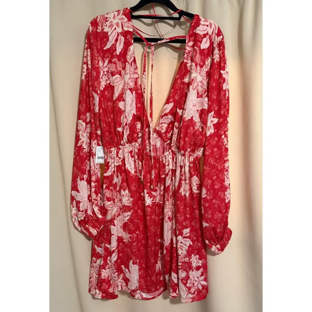 Free People Soli Boho Floral Mini Dress Size Large